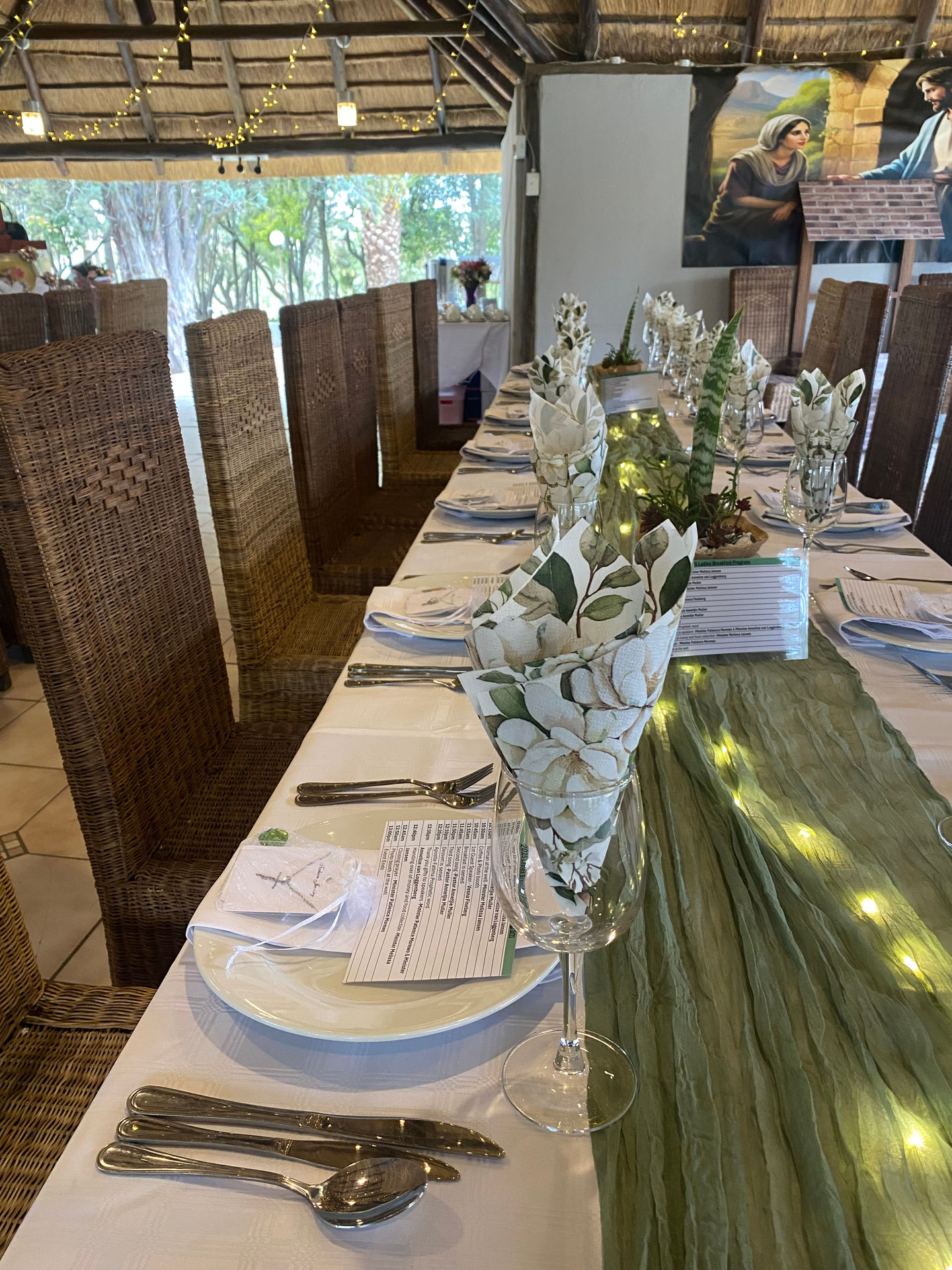 Celebration setup at Protea Ridge Lodge